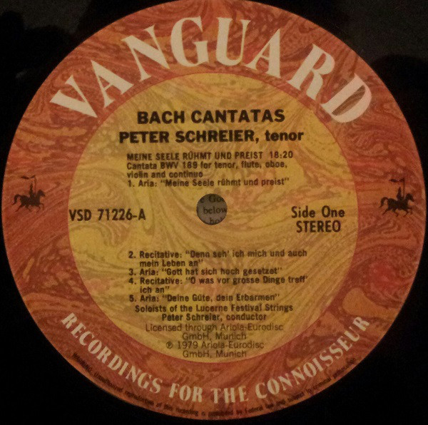 Peter Schreier - Bach Cantatas & Other Vocal Works - Discography Part 1